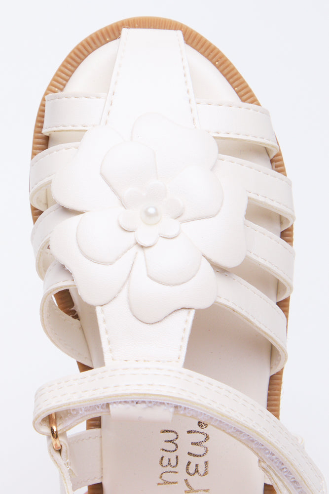White Floral Fisherman Sandals (4)