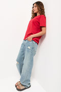 Red Short Sleeve Crewneck T-Shirt (1)