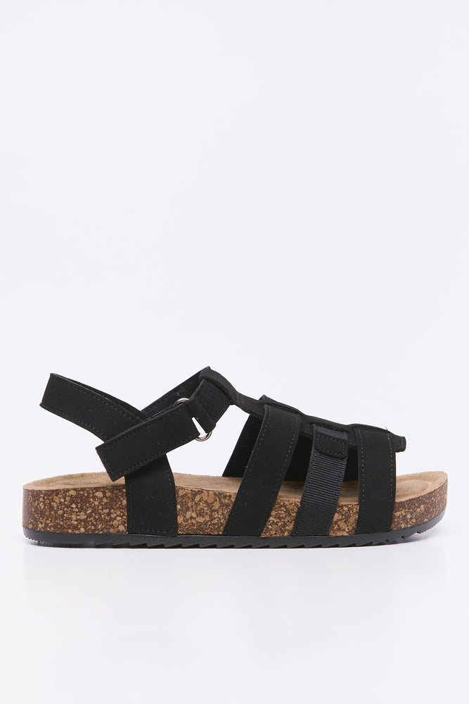 Black Casual Fisherman Sandals (1)