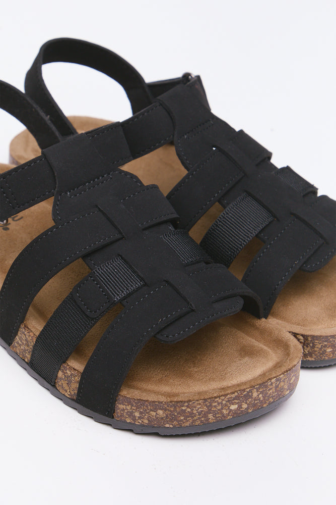 Black Casual Fisherman Sandals (2)