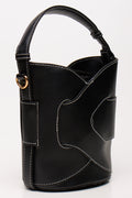 Black Interwoven Bucket Bag (2)