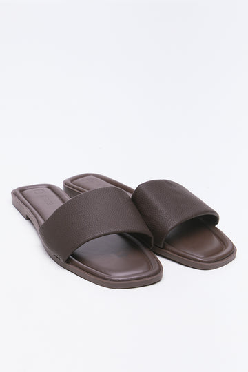 Chocolate Classic Band Mules