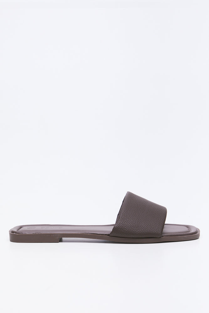 Chocolate Classic Band Mules (1)