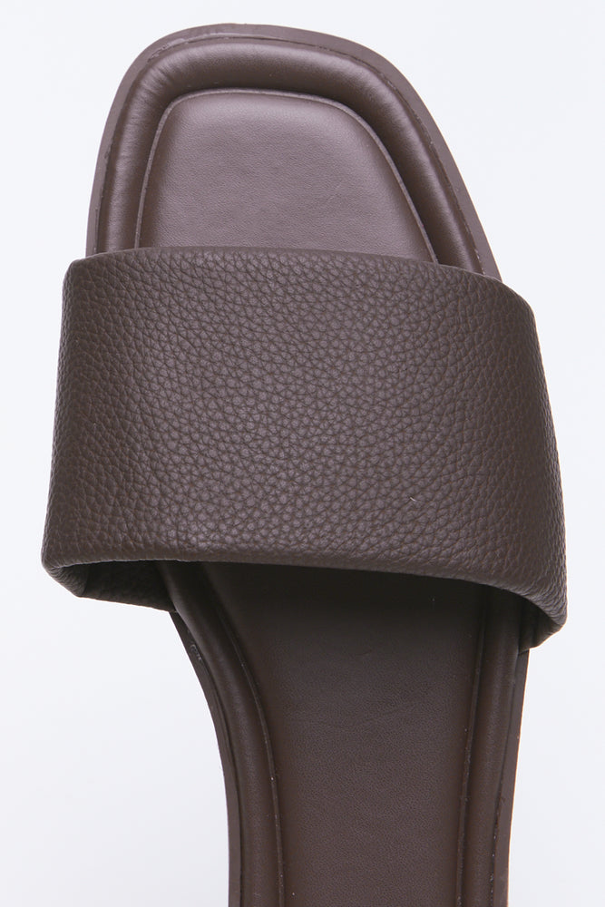 Chocolate Classic Band Mules (4)