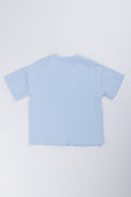 Light Blue Textured Henley T-Shirt (2)
