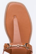 Tan Snaffle Trim T-Bar Sandals (4)