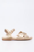 Gold Bow Detail Espadrille Sandals (1)