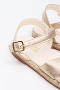 Gold Bow Detail Espadrille Sandals (3)