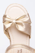 Gold Bow Detail Espadrille Sandals (4)