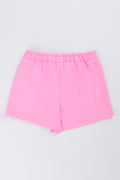 Pink Fleece Heart Pocket Shorts (2)