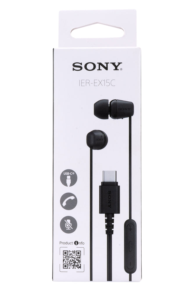 Sony EX15C USB-C Wired In-Ear Earphones Black (1)