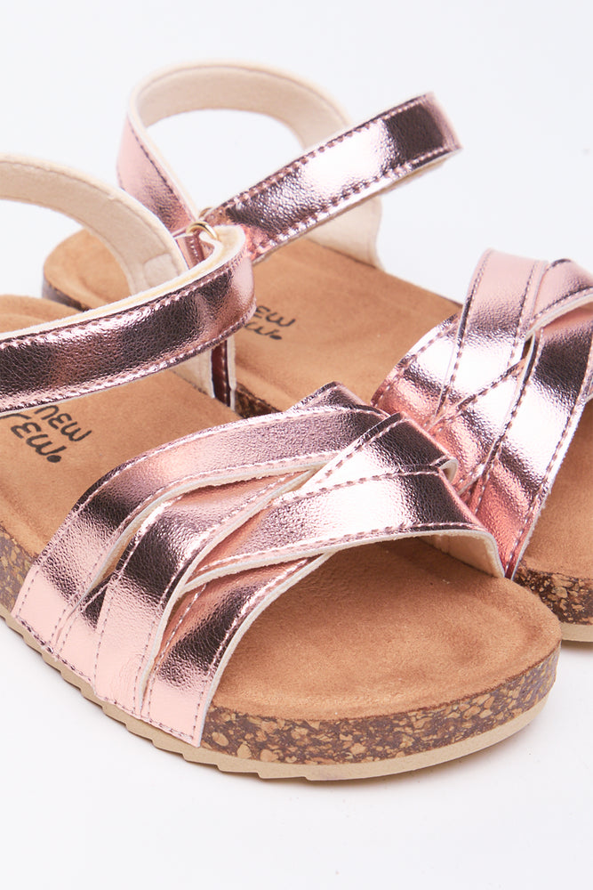 Rose Gold Strappy Cork Sandals (2)