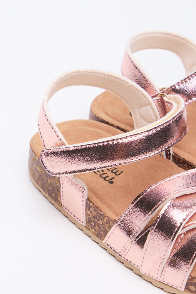 Rose Gold Strappy Cork Sandals (3)