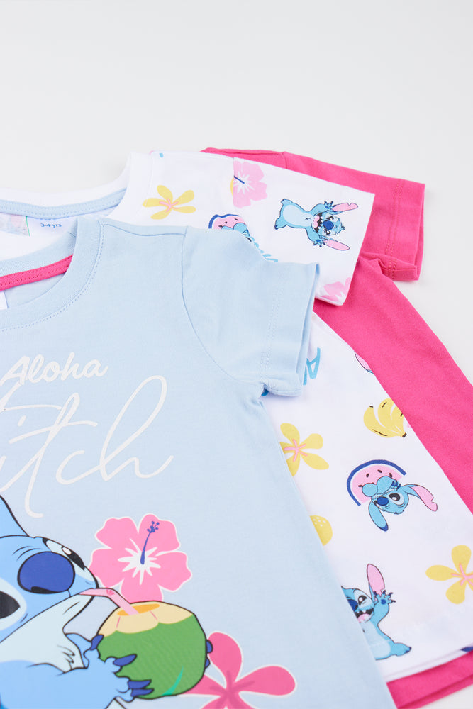 Stitch Cotton Graphic T-Shirt 3 Pack (1)