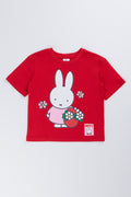Red Miffy Character Print T-Shirt