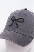 Black Bow Detail Peak Cap (1)