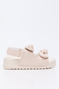 Cream Bow Moulded Sandals (1)
