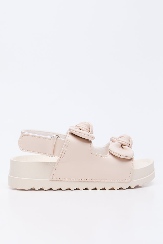Cream Bow Moulded Sandals (1)