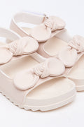 Cream Bow Moulded Sandals (2)