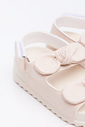Cream Bow Moulded Sandals (3)