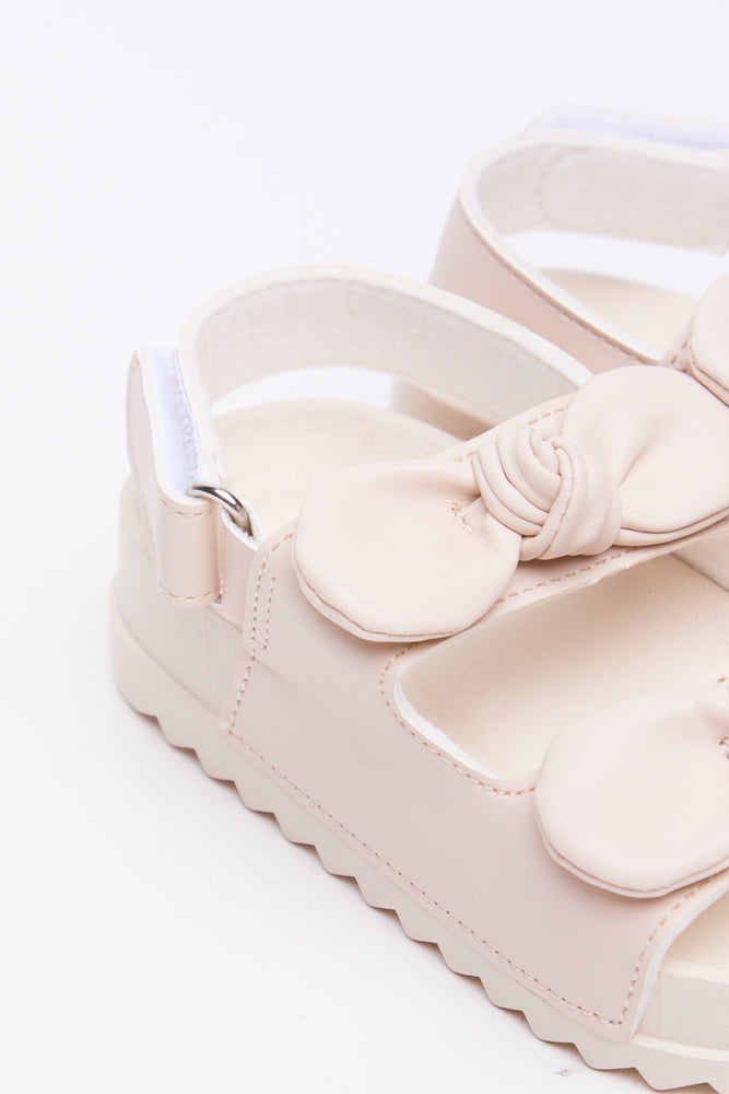 Cream Bow Moulded Sandals (3)