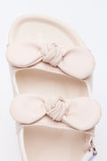 Cream Bow Moulded Sandals (4)