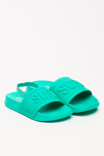 Green Embossed Lettering Slides