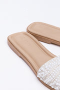 Cream Pearl Detail Mule Sandals (3)