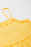 Yellow Embroidered Tiered Dress (1)