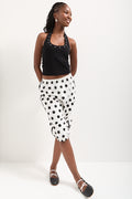 Polka Dot Fleece Capri Pants
