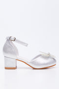 Silver Butterfly Trim Block Heels (1)