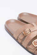 Tan Suede Buckle Sandals (3)