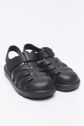 Black Caged Sandals