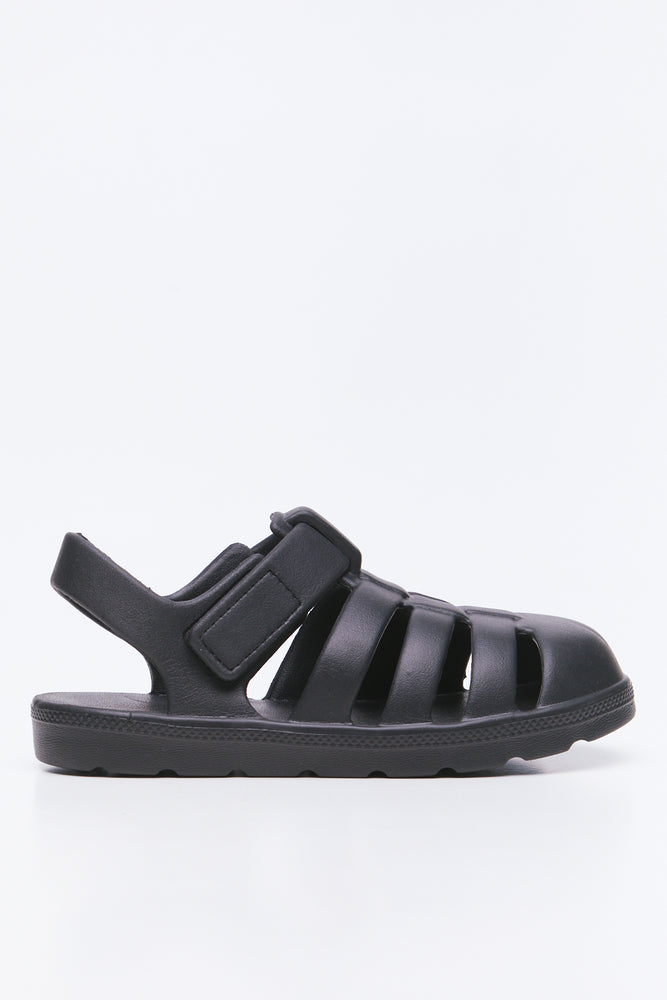 Black Caged Sandals (1)