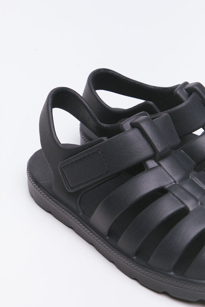 Black Caged Sandals (3)