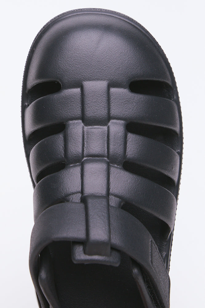Black Caged Sandals (4)