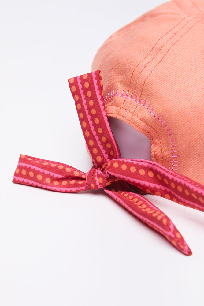 Orange Palm Tree Peak Cap (3)