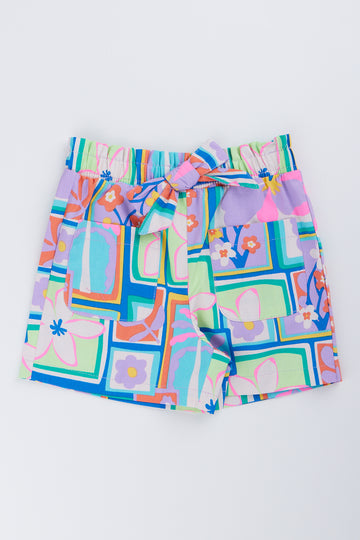 Floral Print Woven Shorts