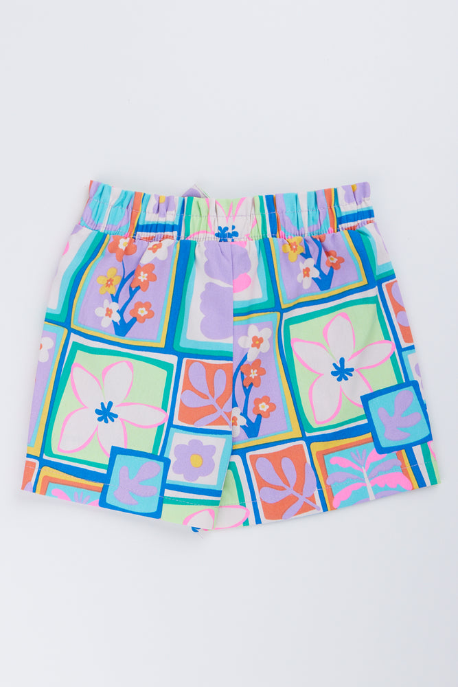 Floral Print Woven Shorts (2)