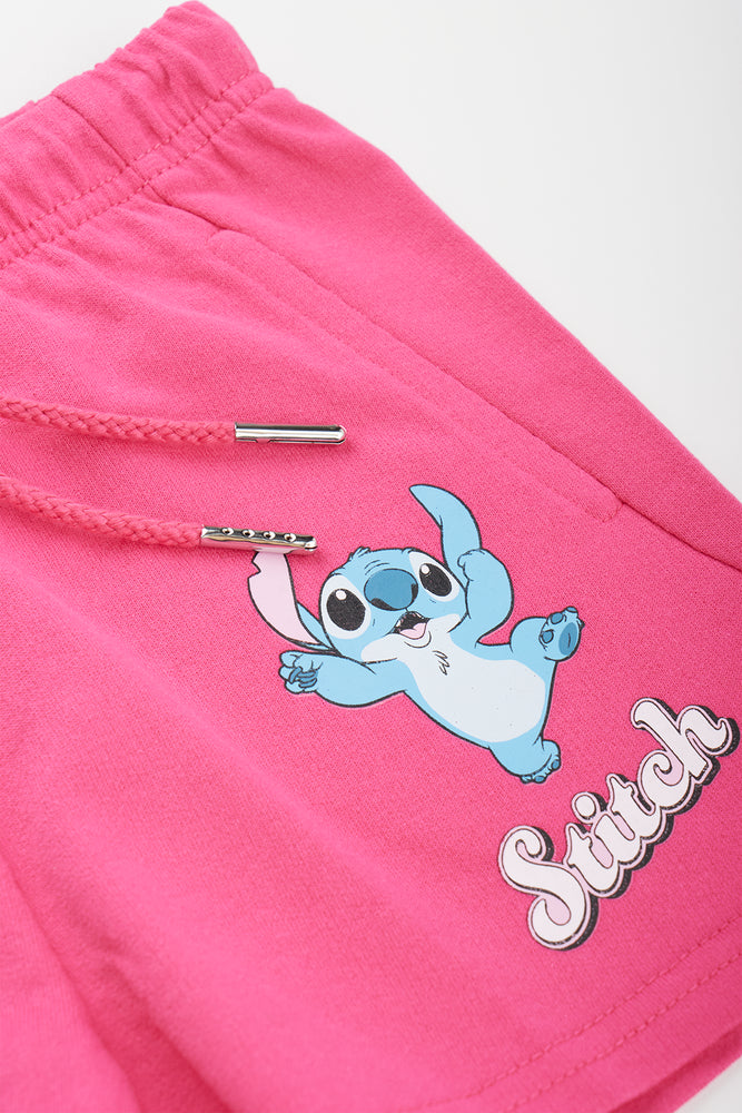 Pink Stitch Scuba Shorts (1)