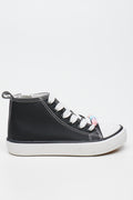 Black Beaded High Top Sneakers (1)