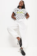 White Balloon Fit Pants