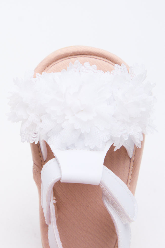 White Floral Detail Sandals (4)