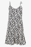 Black & White Geometric Tiered Dress