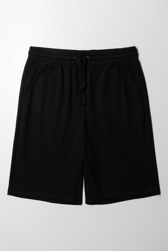 Black Comfortable Knit Shorts