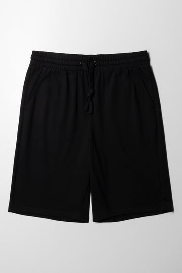 Black Comfortable Knit Shorts