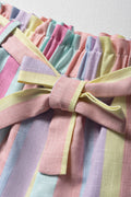 Striped Paperbag Waist Shorts (1)