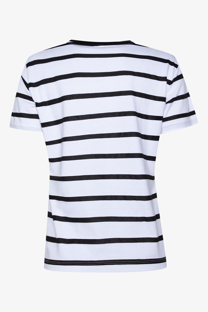 White Black Striped T-Shirt (1)
