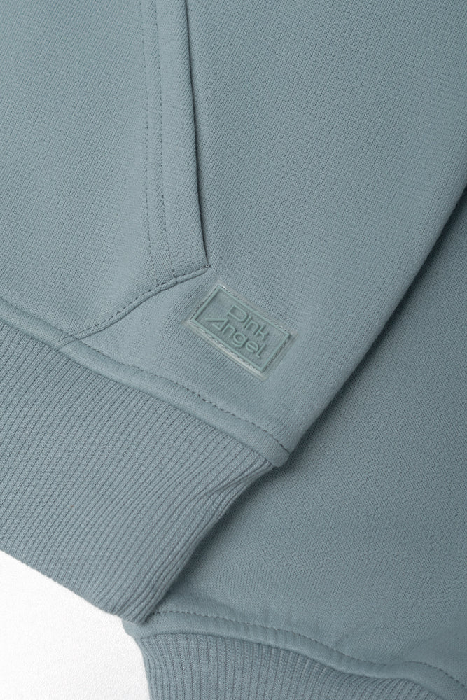 Oil Blue Hooded Pullover (1)