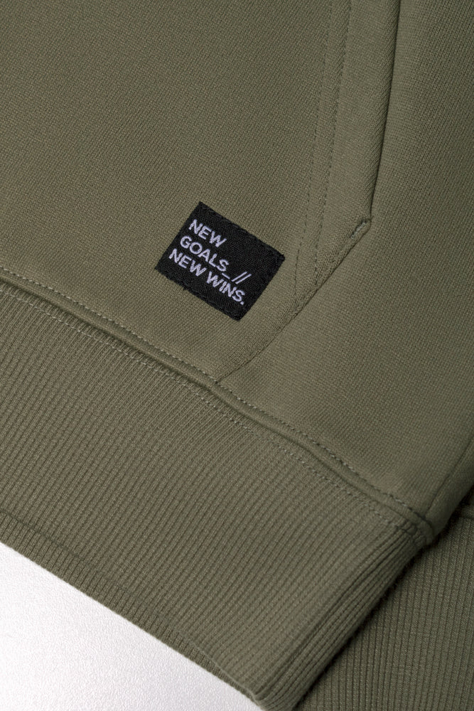 Olive Green Regular Fit Hoodie (1)